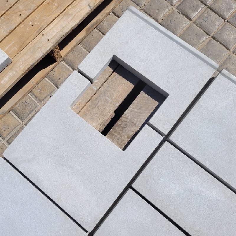Skimmer box coping and paving